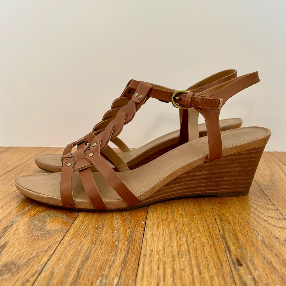 Franco Sarto Tan Wedge Sandals